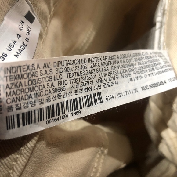 ๐๐๐ ZARA High Waisted Jeans w Slits, 4/36, NWT - Picture 10 of 12